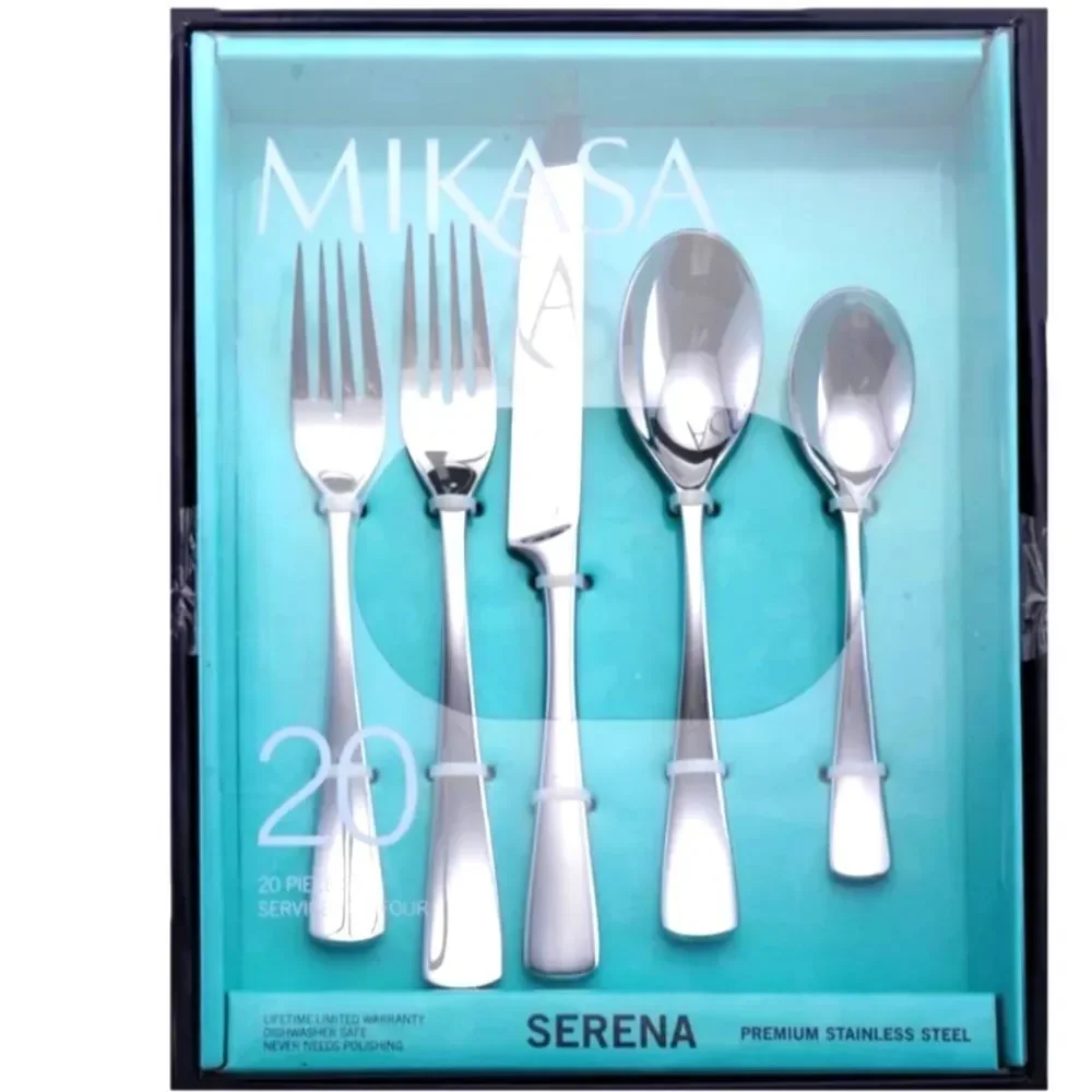 Mikasa Forged‎ Serena 20-Piece Stainless Steel Flatware Set